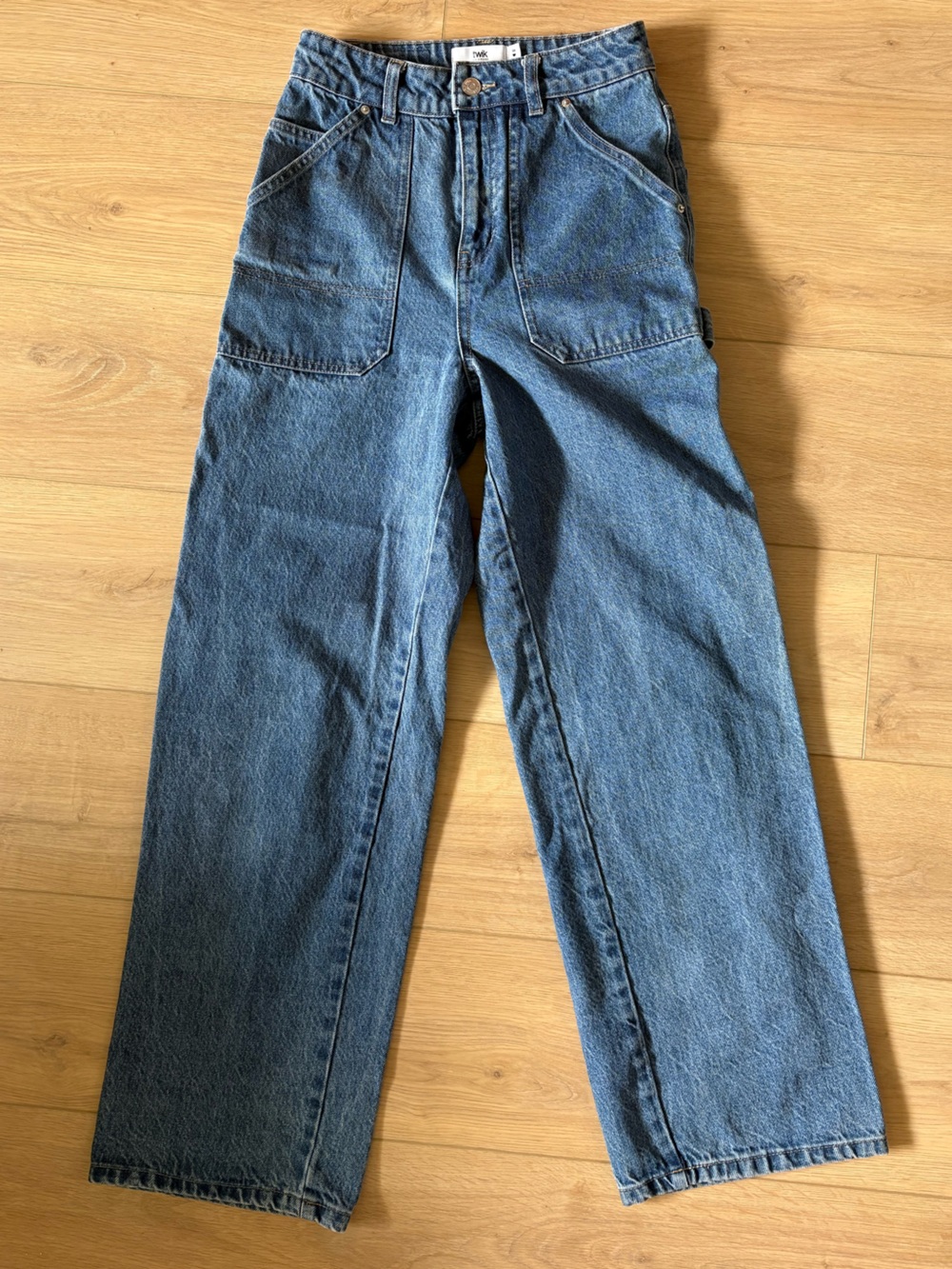 Simons twik Blue High-Waist wide Leg carpenter Jeans